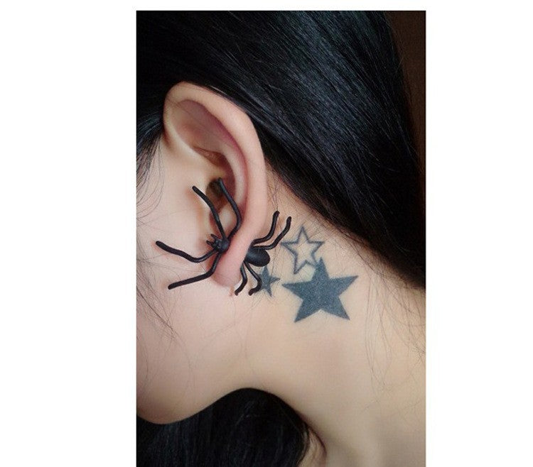 Pendientes de aleación de araña negra al por mayor